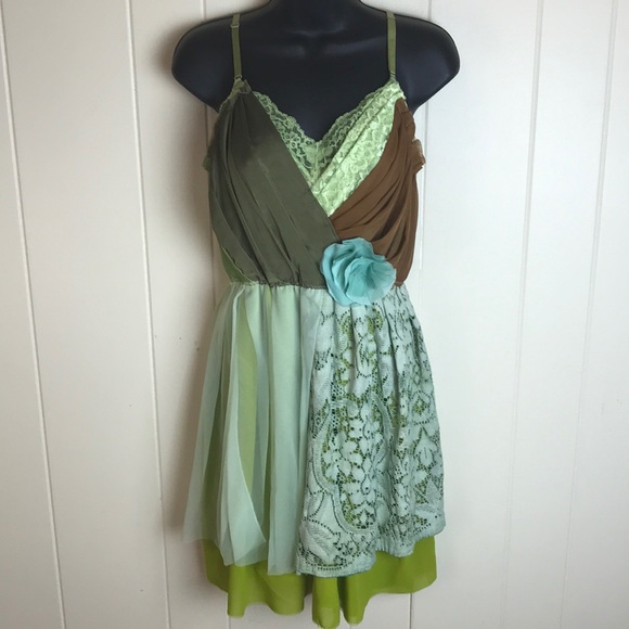 AsA Dresses & Skirts - AsA Multilayer Lace/Gauze Mini Dress